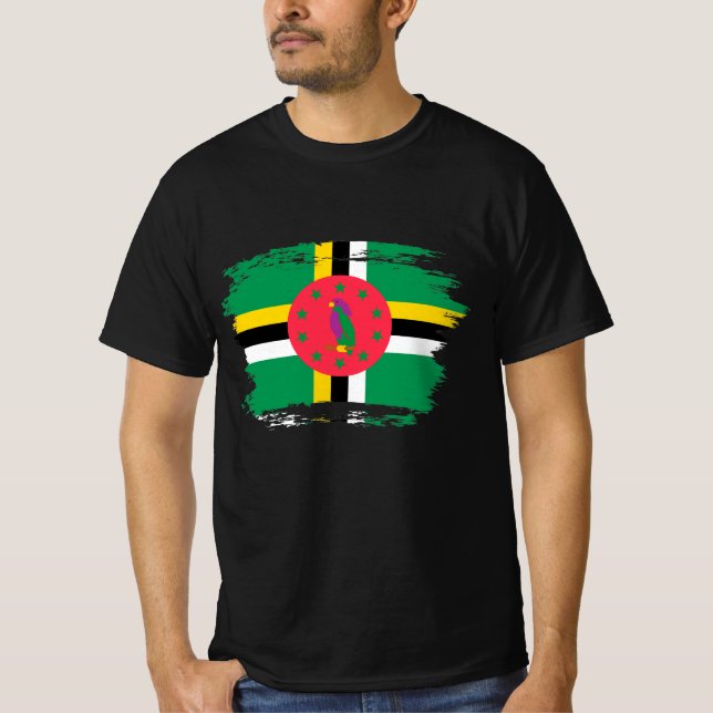 Camiseta Bandeira da Domínica (Frente)