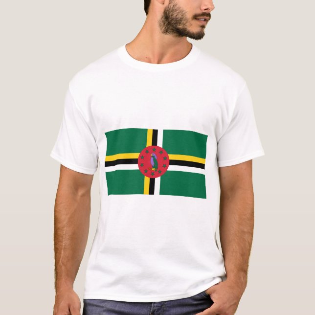 Camiseta Bandeira da Dominica (Frente)