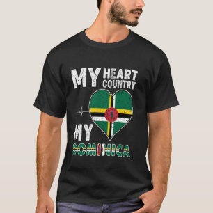 Camiseta Bandeira da Dominica Para Mulheres Homens Orgulhos