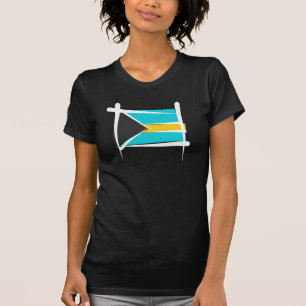 Camiseta Bandeira da escova de Bahamas
