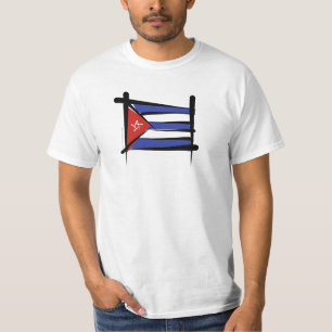Camiseta Bandeira da escova de Cuba
