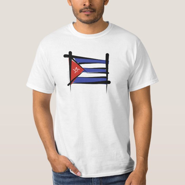 Camiseta Bandeira da escova de Cuba (Frente)
