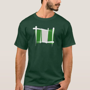 Camiseta Bandeira da escova de Nigéria