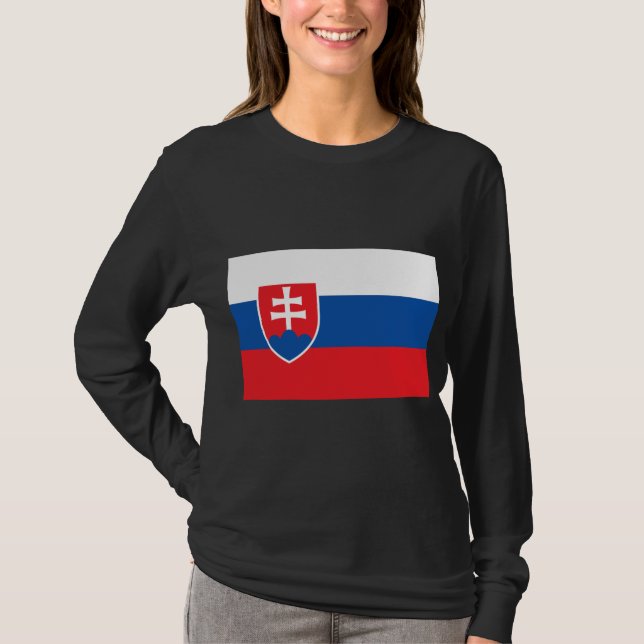 Camiseta Bandeira da Eslováquia (Frente)