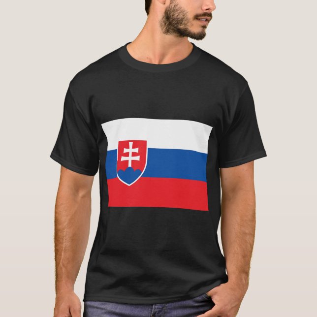 Camiseta Bandeira da Eslováquia (Frente)