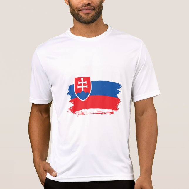 Camiseta bandeira da Eslováquia (Frente)
