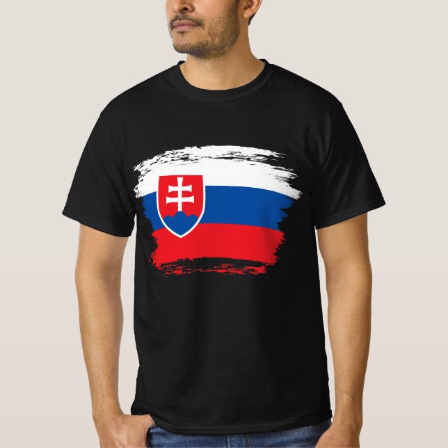 Camiseta bandeira da Eslováquia (Frente)