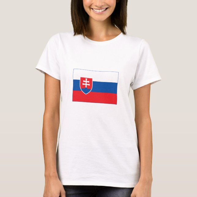 Camiseta Bandeira da Eslováquia (Frente)