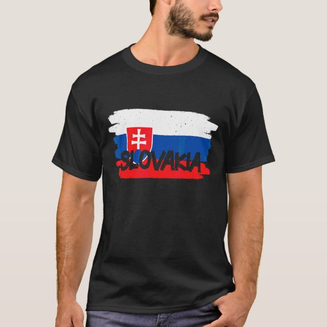Camiseta Bandeira da Eslováquia (Frente)