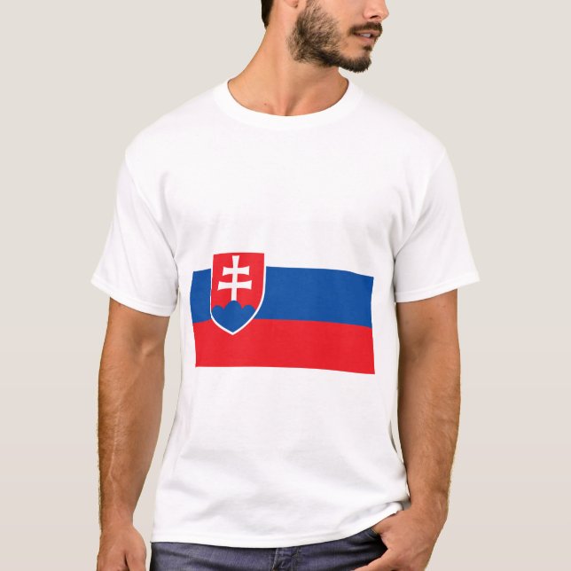 Camiseta Bandeira da Eslováquia (Frente)