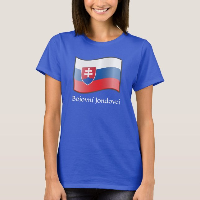 Camiseta Bandeira da Eslováquia Bojovní Jondovci T-Shirt (Frente)
