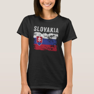 Camiseta Bandeira da Eslováquia com Distância - Bandeira Es