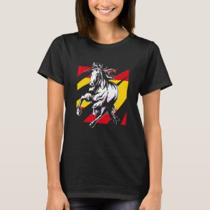 Camiseta Bandeira da Espanha Cavalgada Esporte Equestre Fer