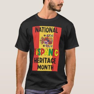 Camiseta Bandeira da Espanha Latino Mês Nacional da Herança