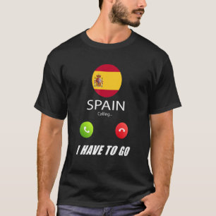 Camiseta Bandeira da Espanha Lembrança Espanha Está Chamand