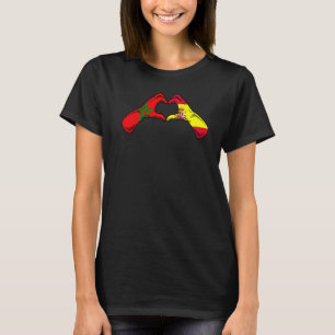 Camiseta Bandeira da Espanha marroquina - Premiu Coração Es