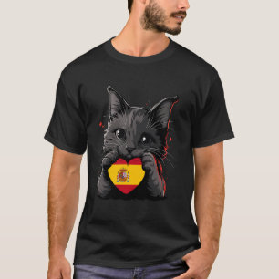 Camiseta Bandeira da Espanha Orgulho Espanhol Raízes Espanh