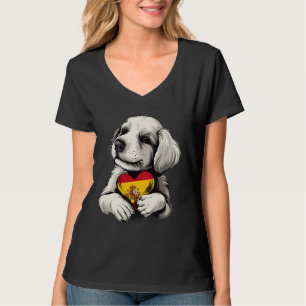 Camiseta Bandeira da Espanha Raízes Espanholas Espana Cão C