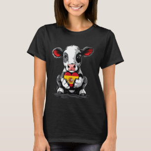 Camiseta Bandeira da Espanha Vaca Fofo Orgulho Espanhol Esp