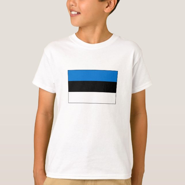 Camiseta Bandeira da Estônia (Frente)