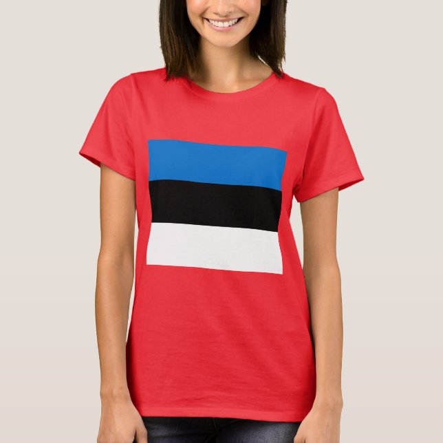 Camiseta Bandeira da Estônia (Frente)