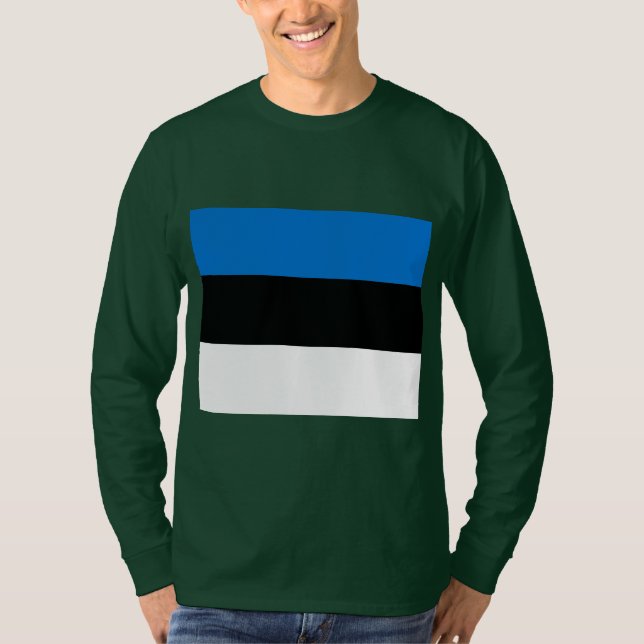 Camiseta Bandeira da Estônia (Frente)