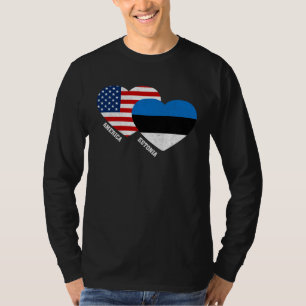 Camiseta Bandeira da Estônia Orgulho Estoniano Americano Vi