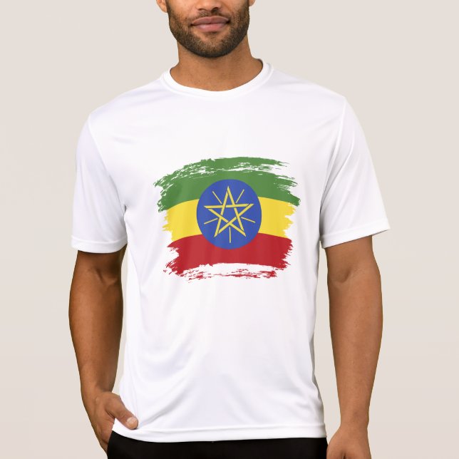 Camiseta bandeira da Etiópia (Frente)