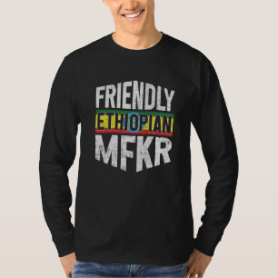 Camiseta Bandeira da Etiópia Etíopes Orgulhosos Homens & Mu