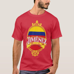Camiseta Bandeira da Família Jimenez Colômbia