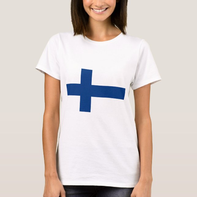 Camiseta Bandeira da Finlândia (Frente)