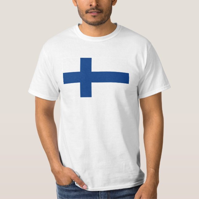 Camiseta Bandeira da Finlândia (Frente)