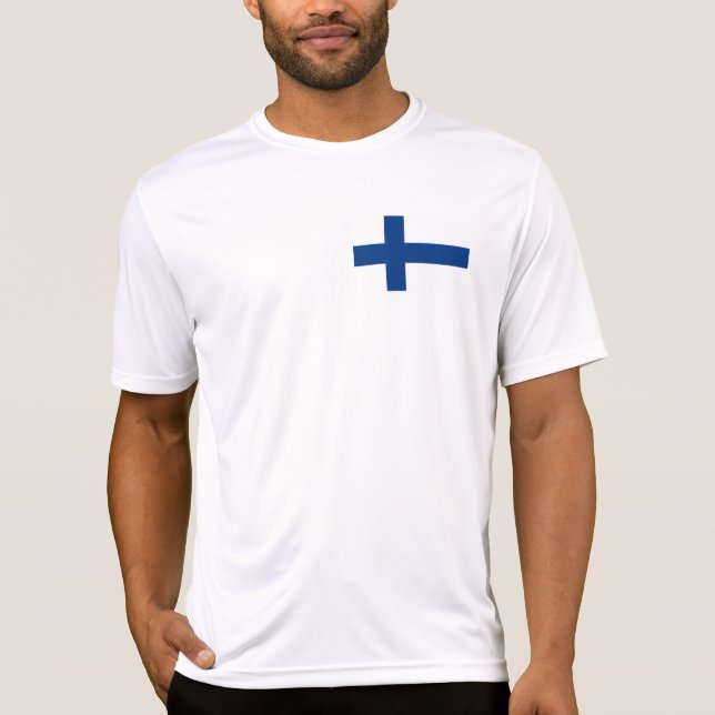 Camiseta Bandeira da Finlândia (Frente)