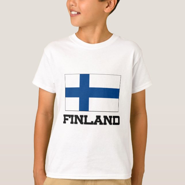 Camiseta Bandeira da Finlândia (Frente)