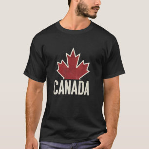 Camiseta Bandeira da Folha de Bordo do Canadá Canadense
