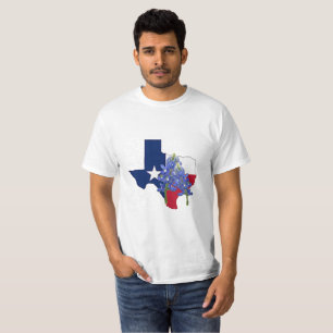 Camiseta Bandeira da forma do estado de Texas e t-shirt dos