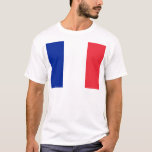 Camiseta Bandeira da França<br><div class="desc">Bandeira da França - Tricolor de azul,  branco e vermelho.</div>