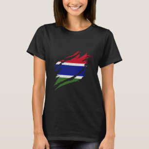 Camiseta Bandeira da Gâmbia Orgulho Gâmbiano Heróico Patrió