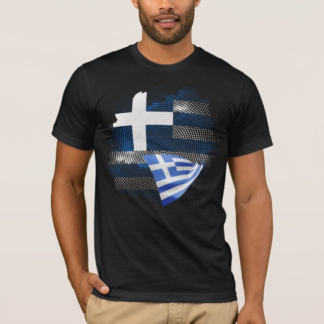 Camiseta bandeira da Grécia (Frente)