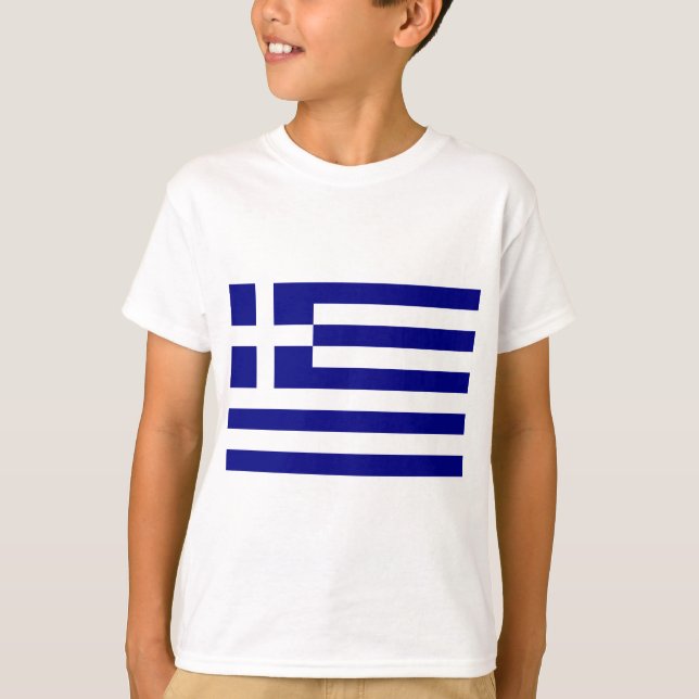 Camiseta Bandeira da Grécia (Frente)