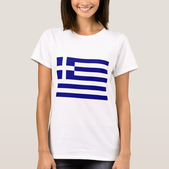 Camiseta Bandeira da Grécia (Frente)