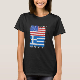 Camiseta Bandeira da Grécia América EUA Raízes Gregas Helen