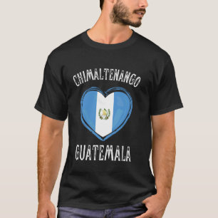 Camiseta Bandeira da Guatemala Coração Cidade Chimaltenango