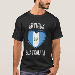 Camiseta Bandeira da Guatemala Coração Cidade de Antigua