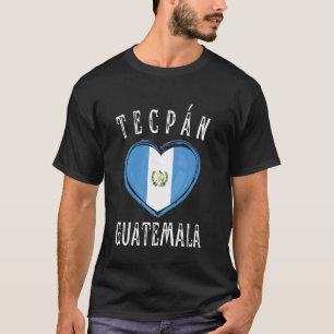 Camiseta Bandeira da Guatemala Coração Cidade Tecpan