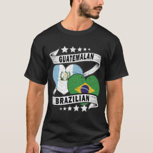 Camiseta Bandeira Da Guatemala E Do Brasil
