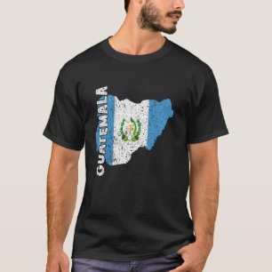 Camiseta Bandeira da Guatemala Mapa Raízes Guatemaltecas Or