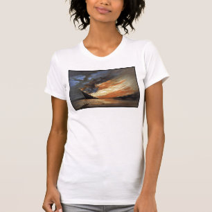 Camiseta Bandeira da guerra civil rebelde em chamas da band
