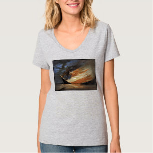 Camiseta Bandeira da guerra civil rebelde em chamas da band