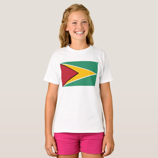 Camiseta Bandeira da Guiana (Frente Completa)